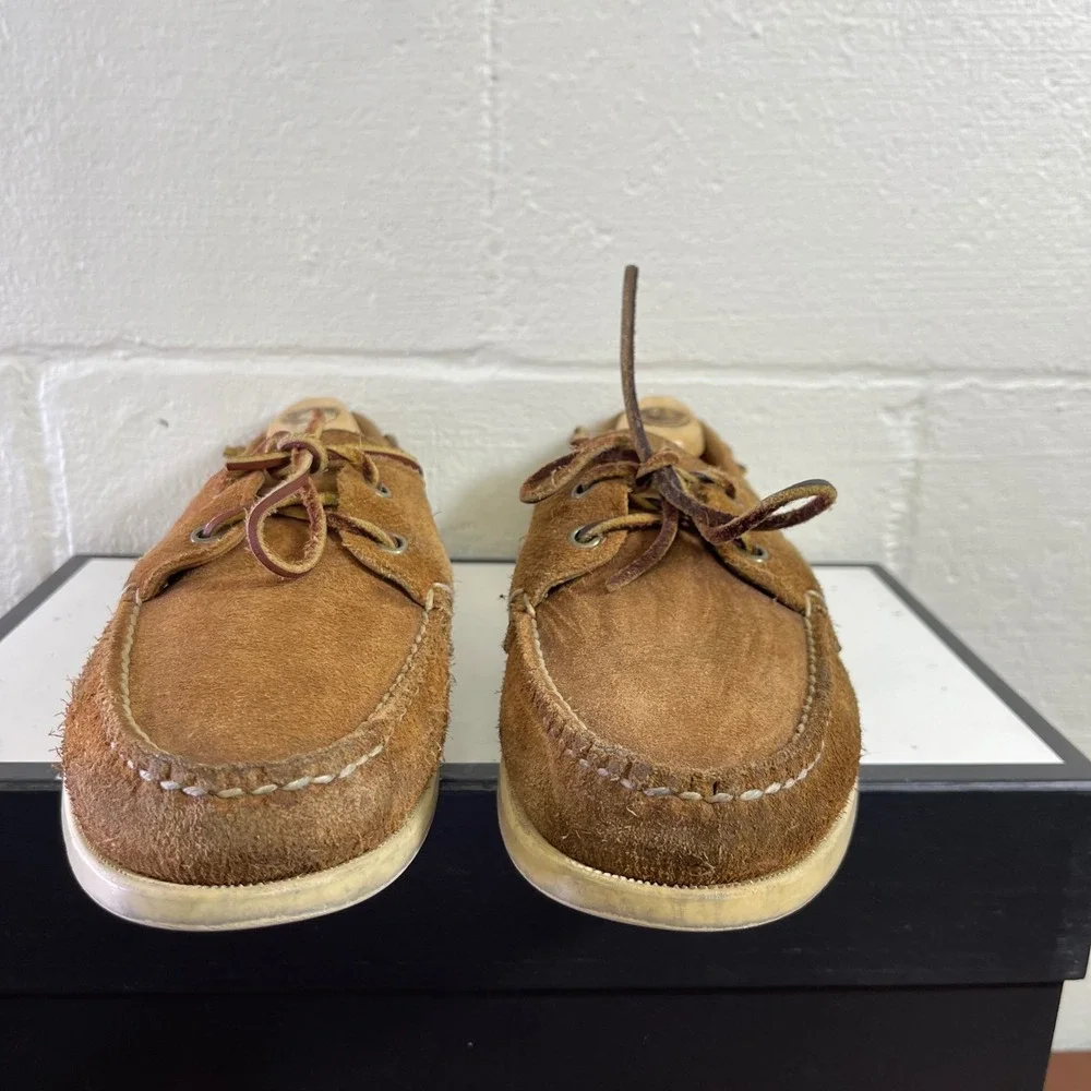 Polo Ralph Lauren Brown Suede Boat Shoe Slip On Men's Size 10.5 D